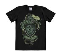 Logoshirt® Harry Potter I Slytherin I Wappen I T-Shirt Print I Damen & Herren I kurzärmlig I schwarz I Lizenziertes Originaldesign I Größe XXL