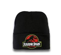 Logoshirt®️ Jurassic Park I Logo I Beanie I Strick-Mütze I Winter I Damen & Herren I Bestickt I schwarz I Lizenziertes Originaldesign