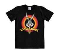 Logoshirt® Looney Tunes I Bugs Bunny I Logo I T-Shirt Print I Damen & Herren I kurzärmlig I schwarz I Lizenziertes Originaldesign I Größe M