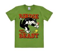 Logoshirt® Looney Tunes I Sylvester & Tweety I Birdie and the Beast I T-Shirt Print I Damen & Herren I kurzärmlig I grün I Lizenziertes Originaldesign I Größe XL