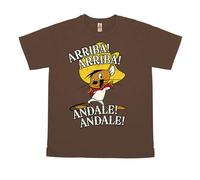 Logoshirt®️ Looney Tunes I Speedy Gonzales I Vintage T-Shirt I Print I Damen & Herren I Braun I Größe L
