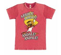 Logoshirt®️ Looney Tunes I Speedy Gonzales I Vintage T-Shirt I Print I Damen & Herren I Rot I Größe XL