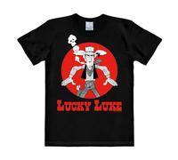Logoshirt® Lucky Luke I Daisy Town I T-Shirt Print I Damen & Herren I kurzärmlig I schwarz I Lizenziertes Originaldesign I Größe M