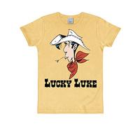 Logoshirt® Lucky Luke I Portrait I T-Shirt Print I Damen & Herren I kurzärmlig I sandgelb I Lizenziertes Originaldesign I Größe L