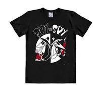 Logoshirt® Mad Magazin I Spy vs Spy I T-Shirt Print I Damen & Herren I kurzärmlig I schwarz I Lizenziertes Originaldesign I Größe S
