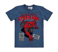 Logoshirt® Marvel Comics I Spider-Man I Merciless Foes I T-Shirt Print I Damen & Herren I kurzärmlig I blau I Lizenziertes Originaldesign I Größe S
