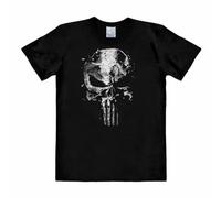 Logoshirt® Marvel Comics I Punisher I Mercury Skull I T-Shirt Print I Damen & Herren I kurzärmlig I schwarz I Lizenziertes Originaldesign I Größe L