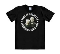 Logoshirt® Muppets I Waldorf & Statler I Sons of Ironists I T-Shirt Print I Damen & Herren I kurzärmlig I schwarz I Lizenziertes Originaldesign I Größe S