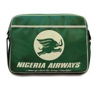 Logoshirt® Nigeria Airways I Logo I Umhängetasche I Schultertasche I Retro-Sporttasche I Kunstleder I Querformat I grün I Lizenziertes Originaldesign