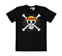 Logoshirt® One Piece I Piraten I Skull Logo I T-Shirt Print I Damen & Herren I kurzärmlig I schwarz I Lizenziertes Originaldesign I Größe M