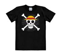 Logoshirt® One Piece I Piraten I Skull Logo I T-Shirt Print I Damen & Herren I kurzärmlig I schwarz I Lizenziertes Originaldesign I Größe M
