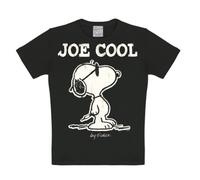 Logoshirt® Peanuts I Snoopy I Joe Cool I T-Shirt Print I Kinder I Mädchen & Jungen I kurzärmlig I schwarz | Lizenziertes Originaldesign | Größe 80/86