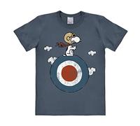 T-Shirt LOGOSHIRT "Peanuts - Snoopy Pilot" Gr. L, blau (blau, grau) Herren Shirts (66401155-L) blau, grau