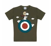 T-Shirt LOGOSHIRT "Snoopy - Target", Mädchen, Gr. 158/164, grün (olivgrün, grün), 100% Baumwolle, bedruckt, casual, normal, Rundhals, Shirts, mit lizenziertem Originaldesign (53558946-158) olivgrün, g