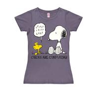 T-Shirt Snoopy - Peanuts mit niedlichem Frontprint Logoshirt lavendel S (Artikelnummer: 3R468/20XS)