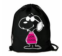 Logoshirt® Peanuts Snoopy Joe Cool Pink Stoffbeutel Kordelzug | Großes Snoopy-Motiv, lustiges Comic T-Shirt, lizenziertes Originaldesign, bedruckt, weiche Baumwolle, ideal für Peanuts-Fans
