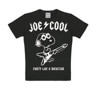 Logoshirt® Peanuts I Snoopy I Joe Cool I Rockstar I T-Shirt Print I Kinder I Mädchen & Jungen I kurzärmlig I schwarz I Lizenziertes Originaldesign I Größe 122/128