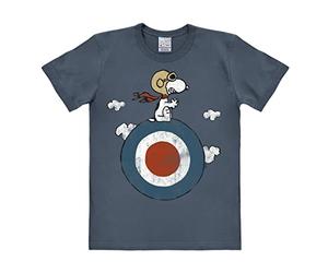 Logoshirt® Peanuts Snoopy Pilot Target T-Shirt Damen & Herren | Offiziell lizenzierter Snoopy-Fanartikel, lustiges Comic T-Shirt, 100% Baumwolle, hochwertiger Print, ideal für Peanuts-Fans