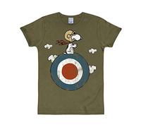 LOGOSHIRT T-Shirt mit Snoopy-Print, oliv