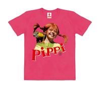 Logoshirt®️ Pippi Langstrumpf I Herr Nilsson I Bio T-Shirt Print I Kinder I Mädchen & Jungen I kurzärmlig I pink I Lizenziertes Originaldesign I Größe 152