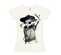 Logoshirt® Pippi Langstrumpf I Pirat I T-Shirt Print I Damen I kurzärmlig I Weiss I Lizenziertes Originaldesign I Größe M