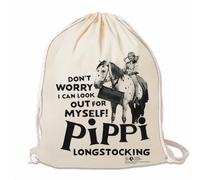 Logoshirt® Pippi Langstrumpf Zitat Stoffbeutel Kordelzug