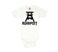 Body LOGOSHIRT, Jungen, Gr. 86/92, EURO-Größen, weiß, 100% Baumwolle, mehrfarbig, normal, Bodys Body, mit Ruhrpott-Frontdruck (59397446-86) weiß