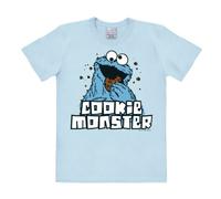 Logoshirt® Sesamstraße I Krümelmonster I Cookie Monster I T-Shirt Print I Damen & Herren I kurzärmlig I hellblau I Lizenziertes Originaldesign I Größe 5XL