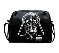 Schultertasche LOGOSHIRT "Darth Vader - Krieg der Sterne" Gr. B/H: 37cm x 28cm, schwarz, Damen, Lederimitat, bedruckt, mehrfarbig, Taschen, mit coolem Darth Vader-Frontprint (66538143-0) schwarz