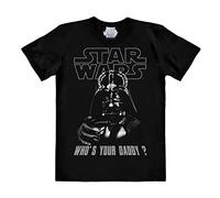 Logoshirt® Star Wars I Darth Vader I Who's Your Daddy I T-Shirt Print I Damen & Herren I kurzärmlig I schwarz I Lizenziertes Originaldesign I Größe M