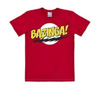 LOGOSHIRT T-Shirt mit coolem Bazinga-Frontdruck Bazinga - The Big Bang Theory M rot Herren Shirts T-Shirts (kurzarm) M rot