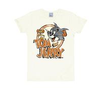 Logoshirt® Tom & Jerry Slim Fit T-Shirt - Logo Motiv, Weiß | Damen & Herren | Lizenziertes Original