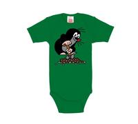 Logoshirt - Der Kleine Maulwurf Baby-Body Kurzarm Junge - Krtek Baby Strampler - grün - Lizenziertes Originaldesign, Größe 98-104
