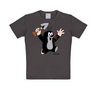 Logoshirt® TV I Der kleine Maulwurf I Juhu I T-Shirt Print I Kinder I Mädchen & Jungen I kurzärmlig I blau-grau I Lizenziertes Originaldesign; Größe 92/98