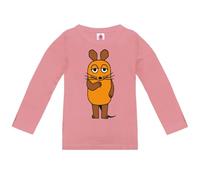 Logoshirt® TV I Sendung mit der Maus I Maus I Langarmshirt Print I Kinder I Mädchen & Jungen I rosa I Lizenziertes Originaldesign I Größe 128
