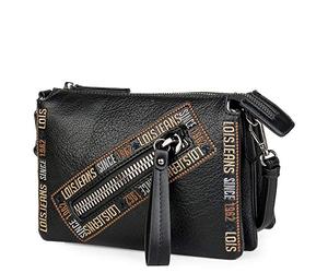 LOIS BOLSO BANDOLERA, Unisex-Erwachsene Sport, Schwarz, Mediano