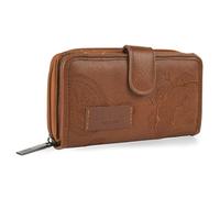 Lois - Geldbörse Damen Gross - Strapazierfähige Portemonnaie Damen - Damen Geldbörse - Damen-Geldbörsen mit Materialien - Damen Portemonnaie, Camel