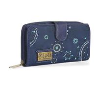 Lois - Geldbörse Damen Gross - Strapazierfähige Portemonnaie Damen - Damen Geldbörse - Damen-Geldbörsen mit Hochwertigen Materialien - Damen Portemonnaie 304416, Marine Blau