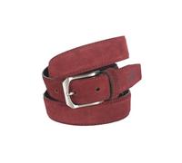Lois - Gürtel Herren Damen, Damen Suede belt, Velour Leather Belt, Echtledergürtel Mens Belts Wildleder 35 mm breit, Rot