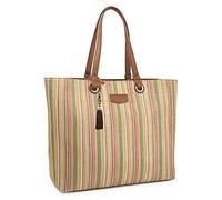 Lois - Handtasche Damen Groß - Elegante Shopper Damen Groß für jeden Anlass, Tasche Damen mit Stil, Grün-Rosa