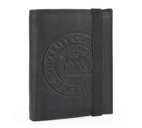 Lois - Herren Geldbörse Echtleder RFID Schutz - Herren Leder Geldbörse Klein oder Groß - Portemonnaie Herren Echtleder mit Kartenfächern, Schwarz