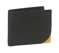 Lois - Herren Geldbörse Echtleder RFID Schutz - Herren Leder Geldbörse Klein oder Groß - Portemonnaie Herren Echtleder mit Kartenfächern, Schwarz-Gelb