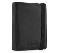 Lois - Herren Geldbörse Echtleder RFID Schutz - Herren Leder Geldbörse Klein oder Groß - Portemonnaie Herren Echtleder mit Kartenfächern, Schwarz