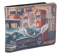 Lois Jugendbrieftasche blau aus robustem Kunstleder für Jungen, lässig, mit Tasche, Geldbörse mit Reißverschluss, ideal für Jugendliche und Jugendliche