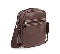 Lois - Men's Leather Crossbody Messenger Bag Stylish Herrentasche Umhängen Leder Shoulder Bag Vintage Lederhandtasche Herren Casual Travel, Braun