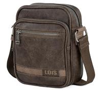 Lois - Umhängetasche Herren Klein mit verstellbarem riemen - Herren Umhängetasche Klein hergestellt aus hochwertigen Materialien - Dauerhaft Kleine Umhängetasche Herren - Herrentasche Zum Umhän, Braun