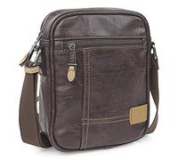 Lois - Men's Leather Crossbody Messenger Bag Stylish Herrentasche Umhängen Leder Shoulder Bag Vintage Lederhandtasche Herren Casual Travel, Braun