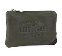 Lois - Schlüsseletui Leder Herren, Schlüsseltasche Mit Münzfach Kompakt Für Den Alltag, Kleines Leder Portemonnaie Mit Schlüsselring Für Münzen Und Wichtige Essentials, Kaki