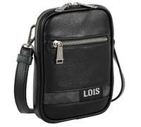 Lois - Umhängetasche Herren Klein mit Verstellbarem Riemen - Handytasche zum Umhängen Herren, Herren Tasche Umhängen - Praktisch Herren Umhängetasche Klein und Vielseitig Herrentasche zum Umh, Schwarz