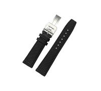 LOKLNEYK Canvas-Uhrenarmband for Mido Navigator Polo M026.830.18.091.00, wasserdicht, schweißfest, weiches, bequemes Lederarmband, 21 mm, Herren(Black-steel-B)